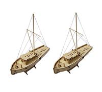 Mcnhbdgg 2X ModèLe D'Assemblage du Navire Kits de Bricolage Bateau à Voile en Bois 1:30 Échelle Décoration Jouet Cadeau