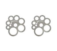 Mcnhbdgg 2X Outil de Coupe Du Cuir Coin Cutter Cercle Dessin Modèle Règle en Métal pour La Maroquinerie Travail Du Bois Couture Bricolage Artisanat