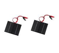 Mcnhbdgg 2X Panneau Solaire 12V 1.5W avec SystèMe de Batterie de Charge à Clip Panneau Solaire Polycristallin pour Petits Appareils ÉLectriques