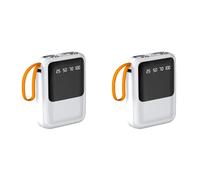 Mcnhbdgg 2X Power Bank Box 3X18650 4-en-1 DIY Batterie Charge Boîte de Rangement Cas USB Type C avec Lampe de Poche pour Charger Les Téléphones Mobiles,B