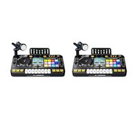 Mcnhbdgg 2X Simulation pour Enfants, Contrôleur de Mixage DJ Multifonctionnel, Orgue Électronique, Lecteur DJ, Jouet de Divertissement Musical