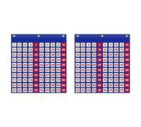 Mcnhbdgg 2X Tableau de Poche des Centaines, Tableau de Poche Numéroté de 1 à 100 pour Les Cours en Classe ou à
