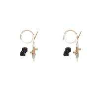 Mcnhbdgg 2X Vanne de Commande de Chauffage de Terrasse à Gaz Capteur de Thermocouple Bouton D'Interrupteur de Décharge Propane Lpg Contrôle de Foyer Ensemble de Port Pilote de Sécurité