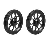 Mcnhbdgg 2X Vélo Pliant Roue Facile pour Alliage D'Aluminium Easywheel Ultraléger Roulement Scellé Roues Poussoirs Pièces de Vélo, Noir