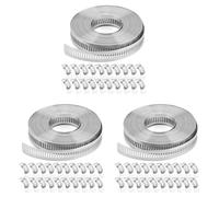Mcnhbdgg 3 Ensemble Colliers de Serrage 20 Pieds, Sangle Métallique + 60 Attaches, Colliers de Serrage en Acier Inoxydable Découpés sur Mesure, Grand Ver Réglable