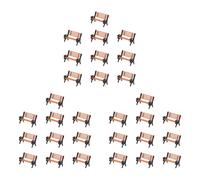 Mcnhbdgg 30 PièCes ModèLe Train Ho N O ÉChelle 1:150 Banc Chaise ModèLe Canapé Rue Parc Disposition Artisanat en Plastique, Jardin/Fer Disposition