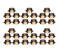 Mcnhbdgg 30 PièCes SéRies Sans outon Poussoir Capture Serrure de Bouton de Porte pour RV Caravane Cabinet Bateau Plaque pour Camping-Car, Brun Or