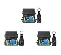 Mcnhbdgg 3X DC 12 V 10A 1Ch Télécommande Sans Système de Commande ÉMetteur Récepteur 2 Boutons ÉTanche À Distance 433 Mhz