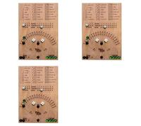 Mcnhbdgg 3X de Société de Dés de Baseball Dés en Bois et de Société de Table Double Interactif Jouet de Sport Amusant