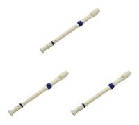 Mcnhbdgg 3X ÉTudiants en Plastique 8 Trous Flûte À Bec Soprano Flûte Beige Bleu W Bâton de Nettoyage