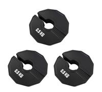 Mcnhbdgg 3X Gym Micro-Plates Haltère Poids Fractionné Plaques en Caoutchouc Poids Fractionné Plaques Add-On Change Noir 0,5 Kg