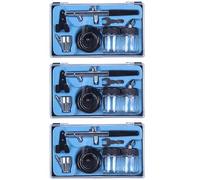 Mcnhbdgg 3X Kit D'Aérographe Double Action 0,35 mm D'Alimentation de Siphon Outil de Pulvérisation Brosse D'Airavec Une Trachée Double Lunettes