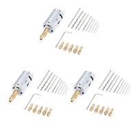 Mcnhbdgg 3X Mini Ensemble de Forets à Main Électriques DC 12V Moteur 0.5-3Mm HSS Foret Hélicoïdal avec 5 Pièces Mandrin Pinces Convient à la Scie Cloche de Forage