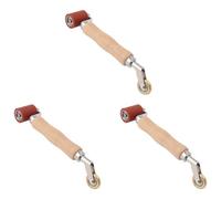 Mcnhbdgg 3X Rouleau de Couture de Papier Peint de 40 mm en Acier, Manche en Bois, Rouleau de Couture en Silicone, Roue en Laiton à Double Usage pour le Soudage Du PVC A