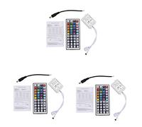 Mcnhbdgg 3X Telecommande de 44 Touches IR Sans avec Recepteur pour 5050 3528 RVB SMD LED Bande de