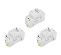 Mcnhbdgg 3X THC15A Minuterie Numérique Interrupteur de Commande de Temps électronique Programmable Interrupteur de Temporisation Rail DIN AC220-240V