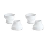 Mcnhbdgg 4 PièCes 6 à 4 Pouces RéDucteur de Conduit Augmentation ABS Conduit D'Air Adaptateur Conduit Ventilateur ou SèChe-Linge Adaptateur de Ventilation Connecteur de Tuyau, Blanc