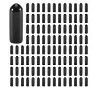 Mcnhbdgg 400 Pièces Caoutchouc Embouts Couvercle de Capuchon de Boulon de Tube Rond en PVC ID 4 mm Protecteurs de Filetage de Vis Noir