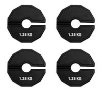Mcnhbdgg 4X Gym Micro-Plates Haltère Poids Fractionné Plaques en Caoutchouc Poids Fractionné Plaques Add-On Change Noir 1,25 Kg