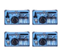 Mcnhbdgg 4X Kit D'Aérographe Double Action 0,35 mm D'Alimentation de Siphon Outil de Pulvérisation Brosse D'Air avec une Trachée Double Lunettes