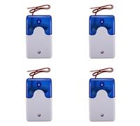 Mcnhbdgg 4X Mini Filaire Strobe Avertissement Sirène DC 12 V Son Alarme Clignotante Son Son Siren Corne Système D'Alarme de Sécurité à Domicile 115Db Bleu