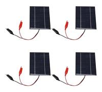 Mcnhbdgg 4X Panneau Solaire étanche 5W 12V Extérieur Bricolage Chargeur de Cellules Solaires Panneaux époxy Polysilicium 136X110MM pour Outil de Batterie 9-12V
