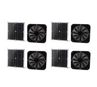 Mcnhbdgg 4X Panneau Solaire Mono-Polycristallin avec Support de Ventilateur D'Extraction de 13,5 Pouces Panneau Solaire de Refroidissement de Ventilation de Ventilateur Photovoltaïque