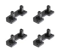 Mcnhbdgg 4X Support Fixe Servo D'Essieu en Fibre de pour SCX10 SCX10 II 90046 1/10 PièCes de Mise à Niveau de Voiture sur TéLéCommandéEs