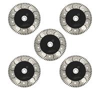 Mcnhbdgg 5pièces 125 x 2,8 mm M14 Double Face Diamant Lame de Scie Tranche de Broyage Type Pointu avec Bride