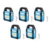 Mcnhbdgg 5X Solaire USB Rechargeable COB LED Lanterne Camping, Charge pour L'Appareil, Lampe Poche étanche à l'eau Lumière