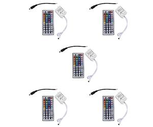 Mcnhbdgg 5X Telecommande de 44 Touches IR Sans avec Recepteur pour 5050 3528 RVB SMD LED Bande de