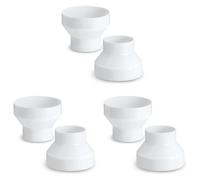 Mcnhbdgg 6 PièCes 6 à 4 Pouces RéDucteur de Conduit Augmentation ABS Conduit D'Air Adaptateur Conduit Ventilateur ou SèChe-Linge Adaptateur de Ventilation Connecteur de Tuyau, Blanc
