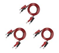 Mcnhbdgg 6 PièCes Multi-MèTre Fils de Test Câble Cavalier Ligne SéCurité 4mm Fiche Banane Outil de Test RéTractable Rouge Noir