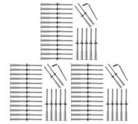 Mcnhbdgg 60 Pièces Séries Tendeur à Main Swage Fileté Goujon Tension Hex Head Head Fitting RéCepteur Terminal pour 1/8 Pouce CâBle Garde-Corps