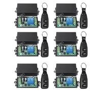 Mcnhbdgg 6X DC 12 V 10A 1Ch Télécommande Sans Système de Commande Émetteur Récepteur 2 Boutons Étanche à Distance 433 Mhz