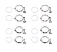 Mcnhbdgg 8 PièCes SéRies Tri-Clamp en Acier une une Seule Broche une Triple Serrage Robuste avec ÉCrou une Oreilles pour Virole TC avec Joint en Silicone 2 Pouces