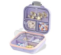 Mcnhbdgg Boîte de Médecine de Voyage avec Étiquettes Boîte de Stockage de Médecine Quotidienne en Jours Mini-Médicament Portable Cox C