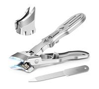 Mcnhbdgg Eagle Bec Biseauté Clipper Tête Inclinée Big Grand Tondeuses à Ongles pour les Seniors Clipper à Ongles Incliné pour pour Ongles Épais, Tonteurs D'Ongles Professionnels Argentés