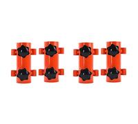 Mcnhbdgg Ensemble de 4 Pièces de Poteau D'Auvent Tube Fixe Coupe-Vent Réglable en Plein Air de Camping Accessoires de Poteau de Support-Couleur Orange