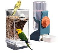 Mcnhbdgg Ensemble de Distributeur d'eau de Mangeoire D'Oiseau, Pas de de Messages, Accessoires Automatiques de Cage d'alimentation pour Perroquet pour Le Buveur Alimentaire en Conteneur de