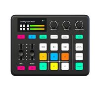 Mcnhbdgg G1 Audio Mixer RVB Lighting Sound Carte For Gaming Computer Phone Mobile Universal Live Broadcast Recording Tuner