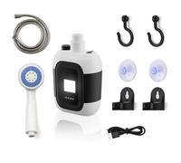 Mcnhbdgg Lampe LED Équipée d'une Batterie Rechargeable USB de 2200mAh pour Pompe de Douche de Camping pour Aventures en Plein Air, Camping, Randonnée, Animaux de Compagnie, Lavage de Voiture.