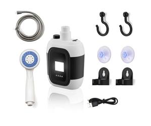 Mcnhbdgg Lampe LED Équipée d'une Batterie Rechargeable USB de 2200mAh pour Pompe de Douche de Camping pour Aventures en Plein Air, Camping, Randonnée, Animaux de Compagnie, Lavage de Voiture.