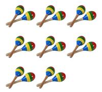 Mcnhbdgg Maracas Hochets à Percussion à Main, Instrument de Musique Rumba Shaker en Bois pour Enfants Adultes, Lot de 16