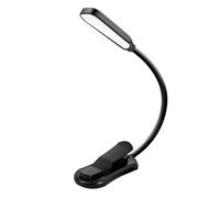 Mcnhbdgg Mini Lampe de Lecture Rechargeable à 7 LED, Lampe de Lecture Flexible à 3 Niveaux, Lampe de Lecture de Nuit au Lit, Noire