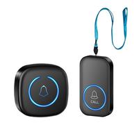 Mcnhbdgg Porte-Clés Sans SOS D'Urgence avec Bouton D'Appel, Bouton D'Appel D'Urgence pour Enfants et Personnes Âgées, Système D'Appel, Prise EU, Noir.