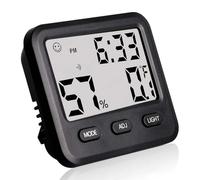 Mcnhbdgg Thermomètre Intérieur Hygromètre Numérique, Calibre D'Humidité de Température avec Horloge de Bureau pour de Bureau à la Serre