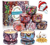 McNory 8pcs Bougie Parfumée Ensemble, 100% Cire De Soja Naturelle pour Décompression, Mariage, Bath, Yoga - Cadeau pour Noël, Fête des Mères et Saint-Valentin