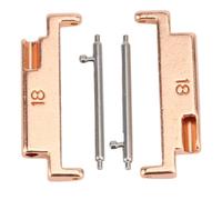 MCNVNEFSAW Adaptateur de connexion de bracelet de montre en métal, 1 paire, pièce de rechange facile for installer for bracelets de montre de 18 for 22 mm Fermoir(Rose gold)