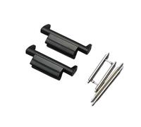 MCNVNEFSAW Adaptateur de montre en métal 22 mm for Casio G-Shock DW5600 DW6900, connecteur de bracelet noir et argent, accessoires de remplacement Fermoir(Noir)